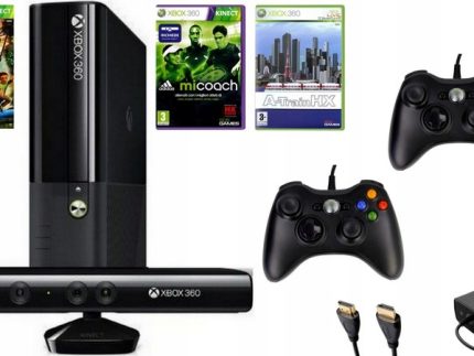 Konsola Microsoft Xbox 360 E 500GB + Kinect + 2 Pady + Masa Gier !