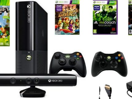 Konsola Microsoft Xbox 360 E 500GB + Kinect + 2 Pady Oryginalne + Minecraft