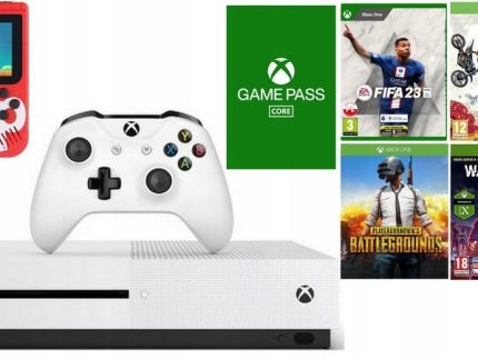 Konsola Microsoft Xbox One S + 4 x Gra + Game Pass Core + Mini Konsola !