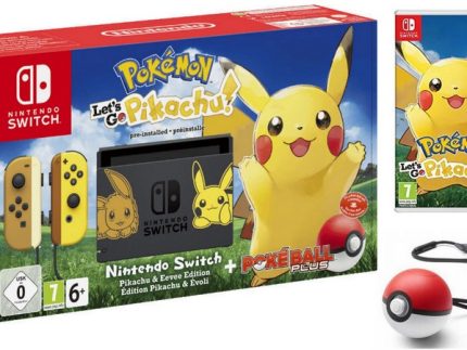 NINTENDO SWITCH POKEMON EDITION + POKEBBAL PLUS + LET'S GO PIKACHU