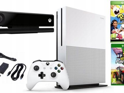 KONSOLA MICROSOFT XBOX ONE S + SENSOR KINECT + FARMING SIMULATOR RABBIDS PL