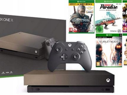 Konsola Microsoft Xbox One X 1TB Gold Rush Special Edition + Masa Gier !