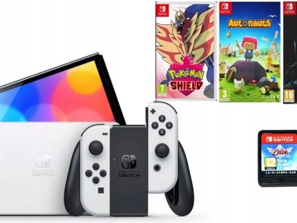 NINTENDO SWITCH OLED +POKEMON + ZELDA + GRY !!!