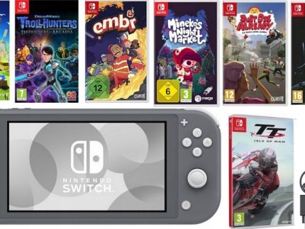 NINTENDO SWITCH LITE + 7 NOWYCH GIER PUDEŁKOWYCH !