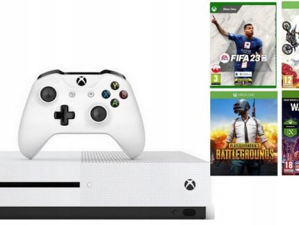 Super Konsola Microsoft Xbox One S + Oryginalny Pad + 4 x Gra