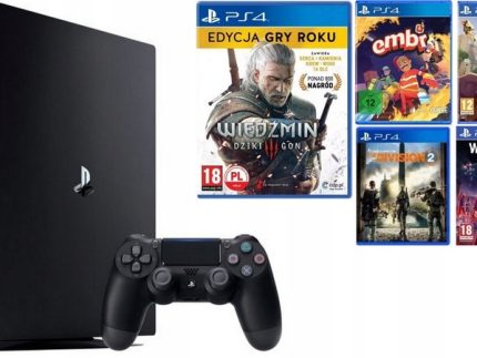 PlayStation 4 PRO 1TB PS4 PRO + WIEDŹMIN GOTY + GRY !