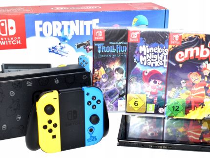 PEWNA KONSOLA NINTENDO SWITCH FORTNITE EDITION + 3 x GRA