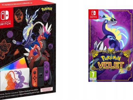 Nintendo Switch Oled Pokemon Scarlet & Violet Edition + Pokemon Violet !