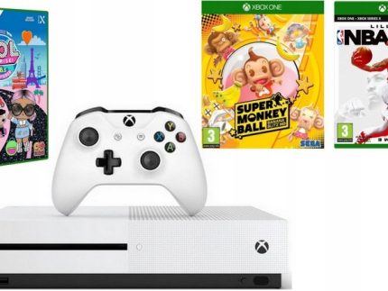 KONSOLA MICROSOFT XBOX ONE S KOMPLET + ORYGINALNY PAD + GRY !
