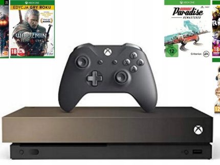 Konsola Microsoft Xbox One X 1TB Gold Rush Special Edition + Masa Gier !