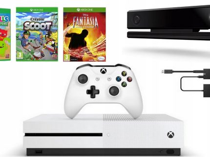 KONSOLA MICROSOFT XBOX ONE S + SENSOR RUCHU KINECT + ADAPTER + GRY