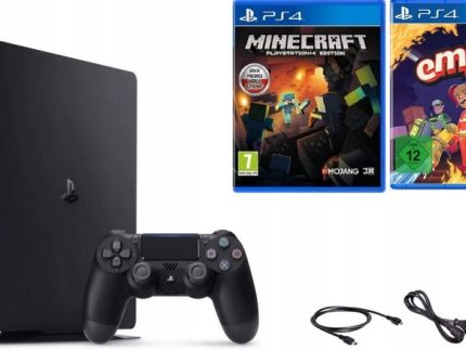 Najnowsza Konsola PlayStation 4 Slim PS4 + Pad Sony + Minecraft + Gra