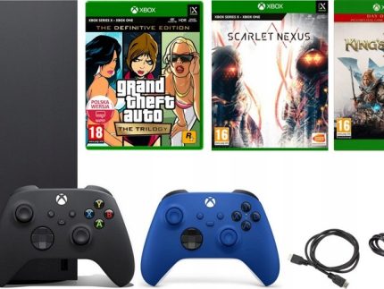 Super Konsola Microsoft Xbox Series X 1TB SSD + 2 x Pad + GTA + Gry KOMPLET