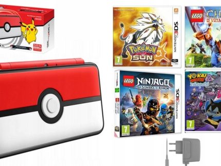 Konsola New Nintendo 2DS XL Pokeball Edition + SUPER GRY ! Mega Zestaw !